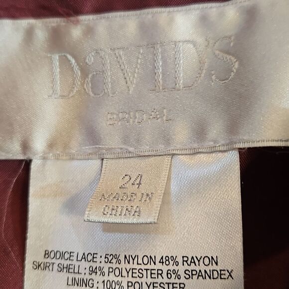 David's Bridal Mauve halter style maxi gown size 24 - Picture 13 of 14